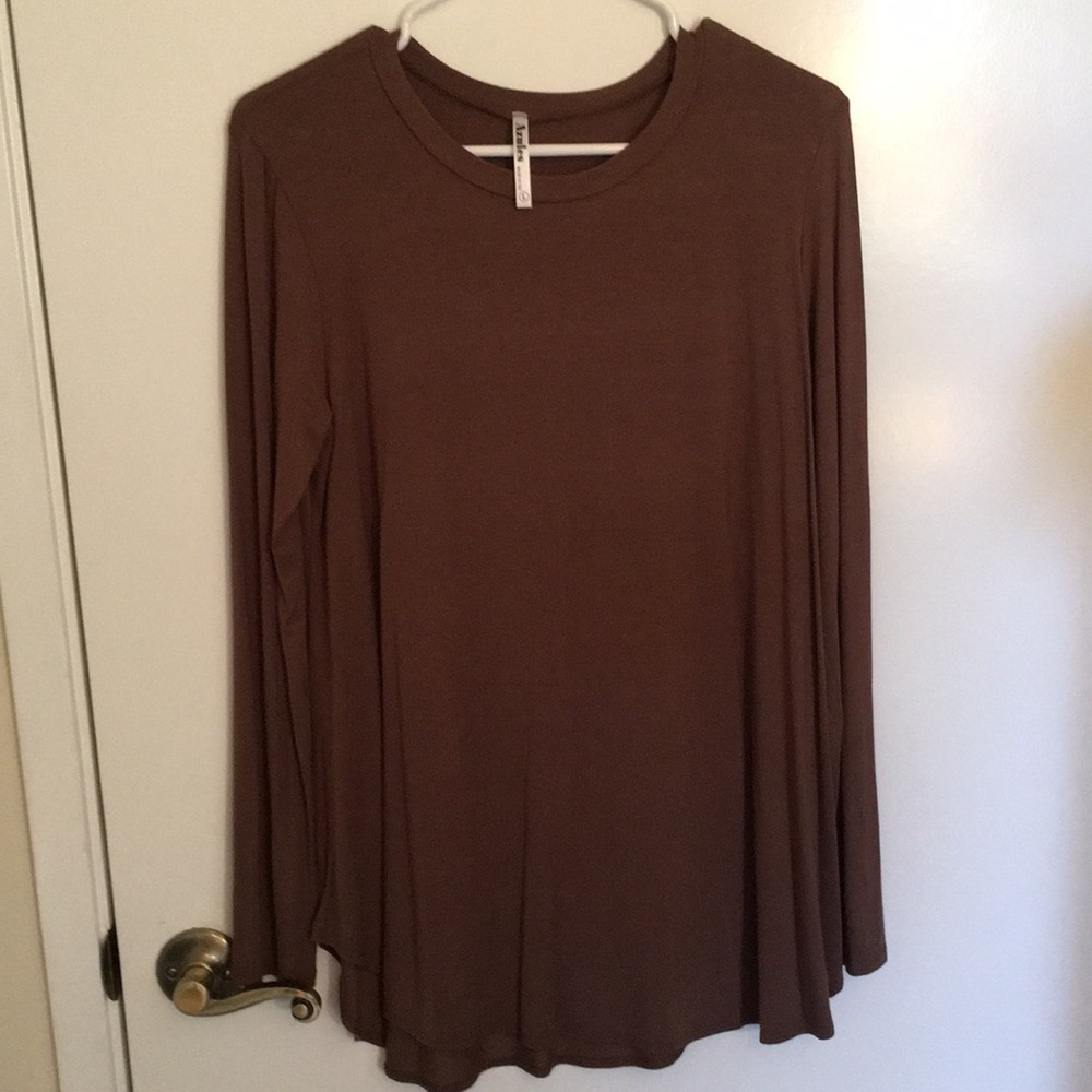 Brown long sleeve top